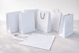 Weiße Papiertüte - elegante und dabei günstige Lösung