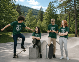 Sommer, Ferienlager, Klassenkameraden: Fallen Sie mit Ihrem eigenen Aufdruck auf.